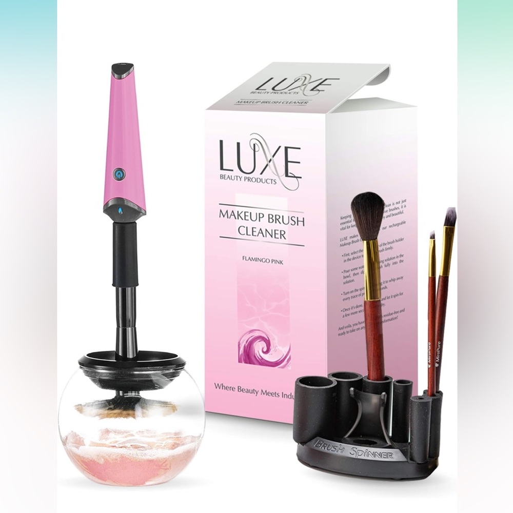 Luxe Electric Makeup Brush Cleaner, Pink